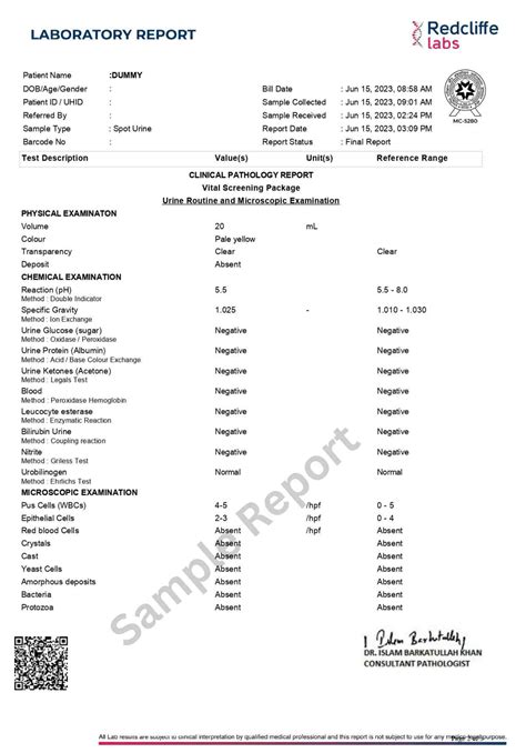 Urinalysis Tests: Urine RE/ME test, Urine R/M test.